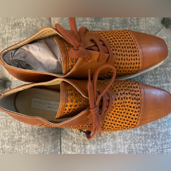 Stella McCartney Elyse Woven Platform Oxford Canyon/Bourbon - Picture 7 of 10